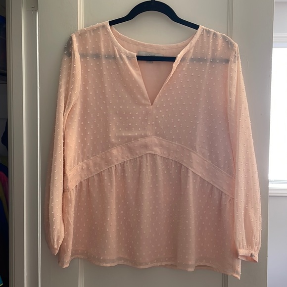 Loft Blush Blouse Size S - Picture 1 of 4